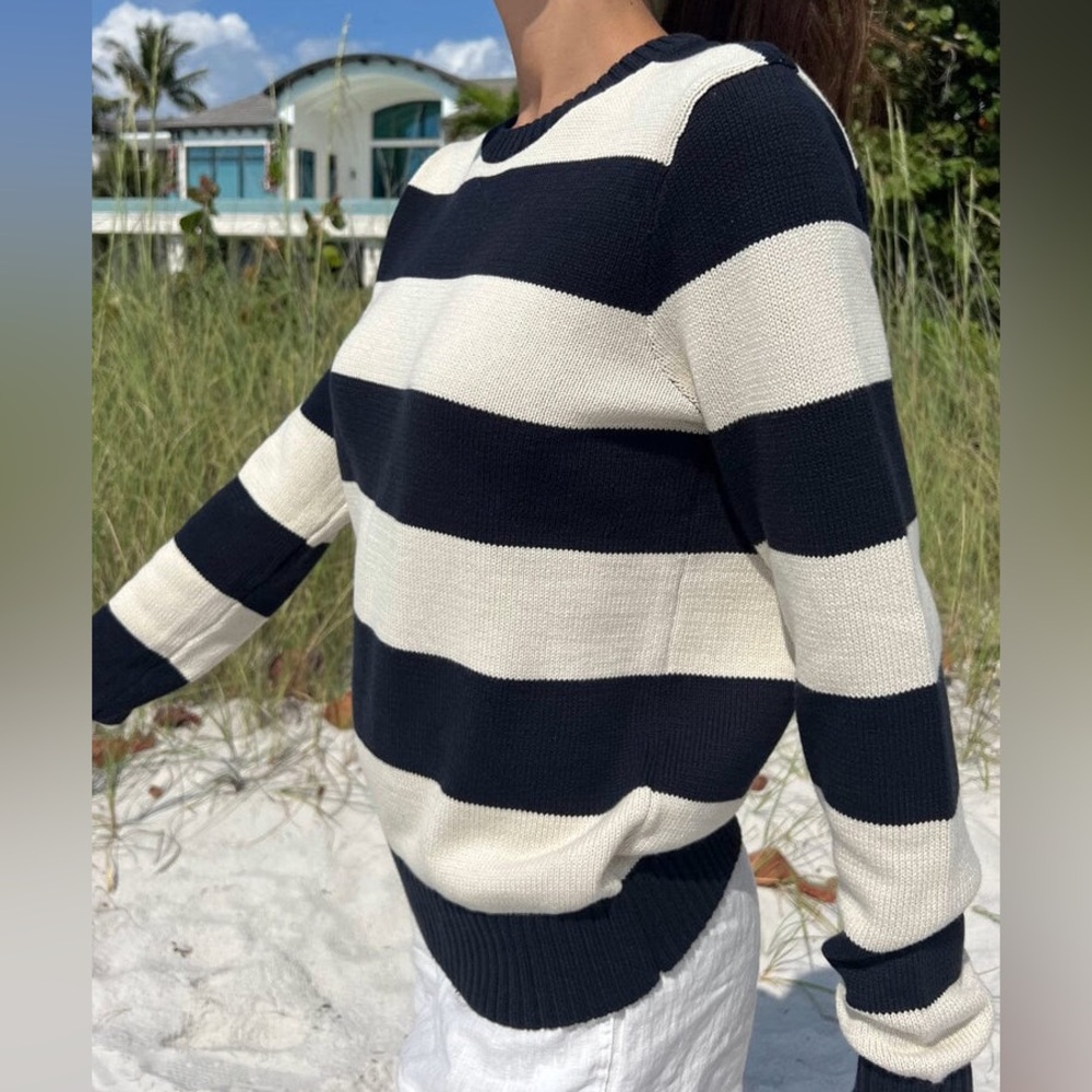 Brandy Melville Martha Striped Navy Sweater